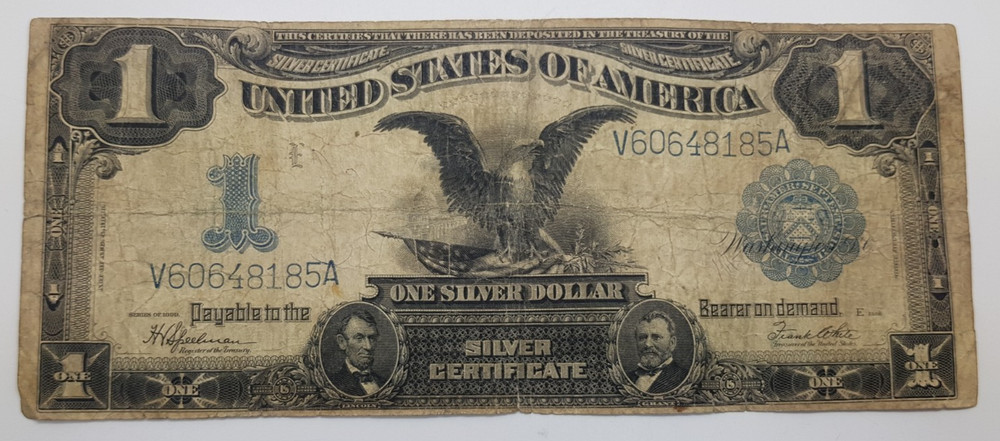 1899 $1 Silver Certificate Black Eagle Note V60648185A