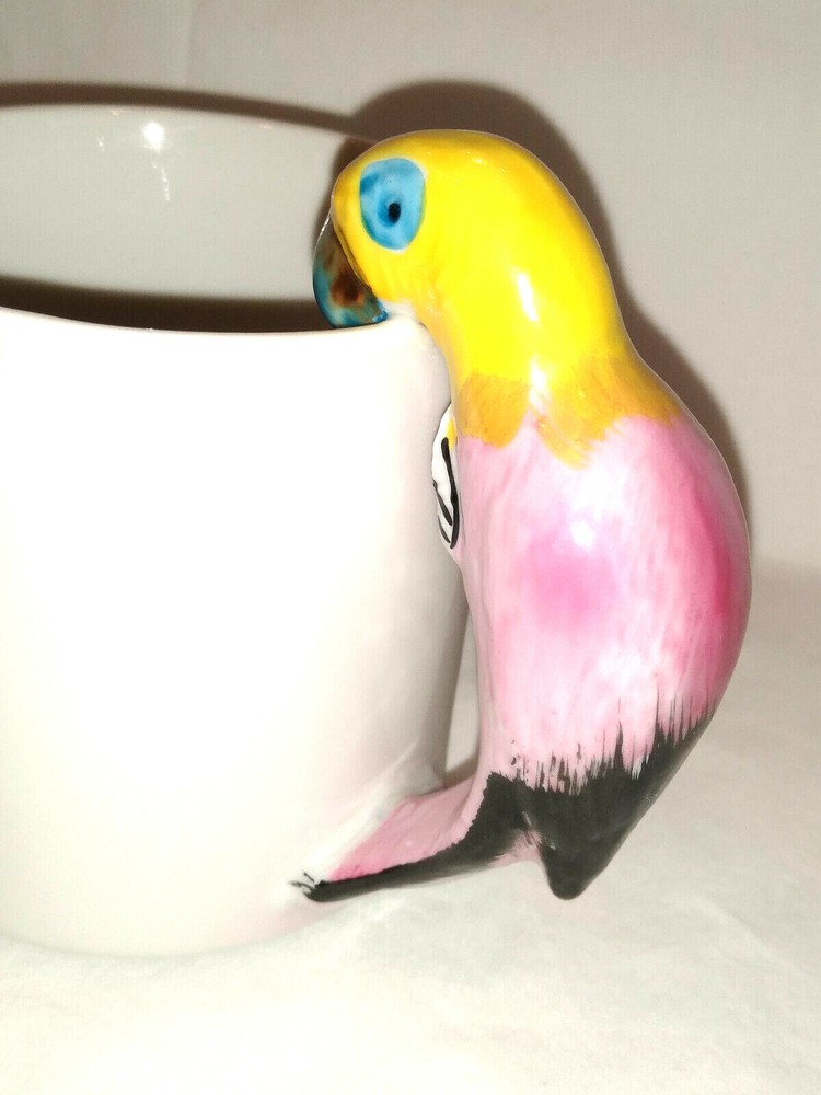 Parrot Handle Mug 10 oz Cup Bird