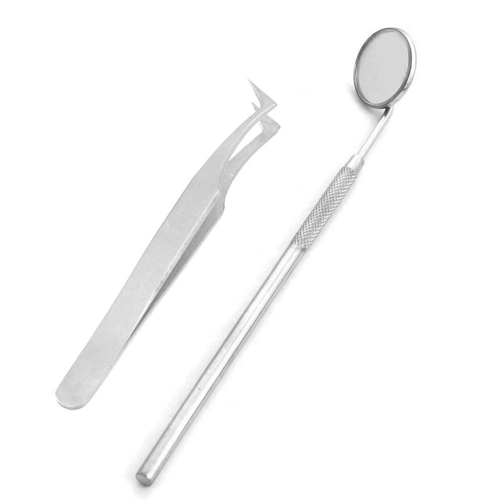 Eyelash Lifting & Separating tweezer and MIRROR for Perming/Eyelash Extensions