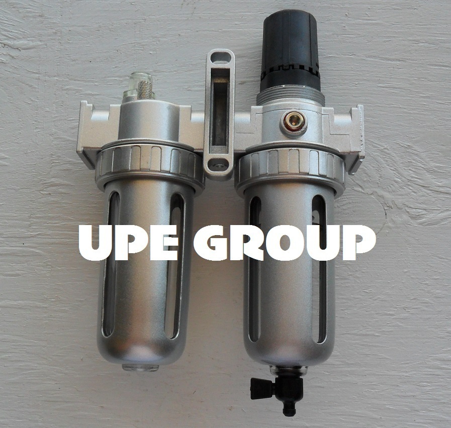 3/8" MID FLOW COMBO PARTICULATE FILTER / REGULATOR & LUBRICATOR COMPRESSED AIR