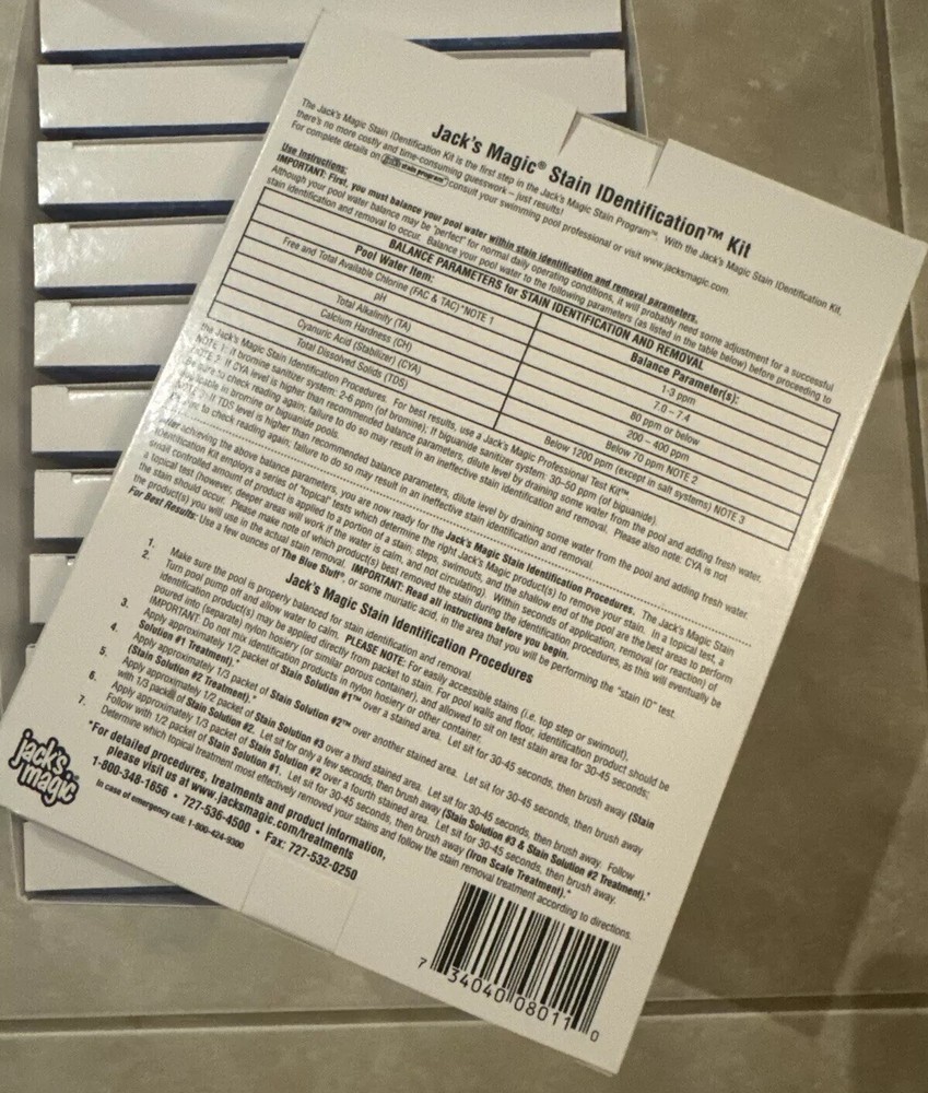 Jack's Magic Water Testing Kit Stain Identification - 4oz One Test Kit