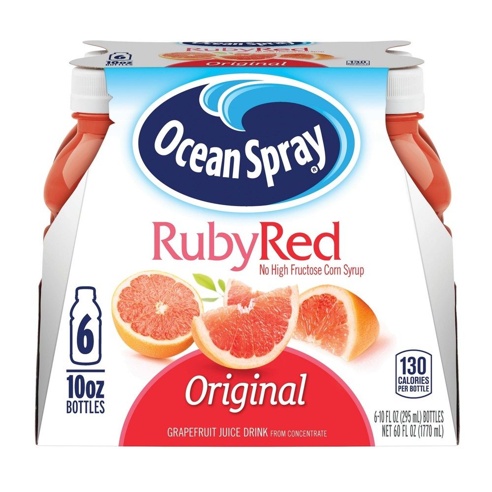 🍊 Ocean Spray Ruby Red Grapefruit Juice – 10 fl oz, 6 Count (6 Pack) 🥤