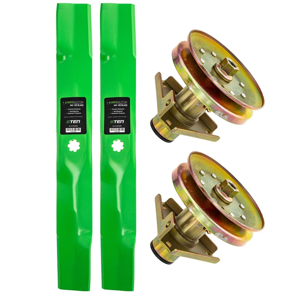 Deck Spindle & Mower Blade Kit for John Deere LT160 LT180