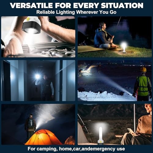 Flashlight Rechargeable High Lumens, 3-in-1 Flashlight Lantern Combo, Mini