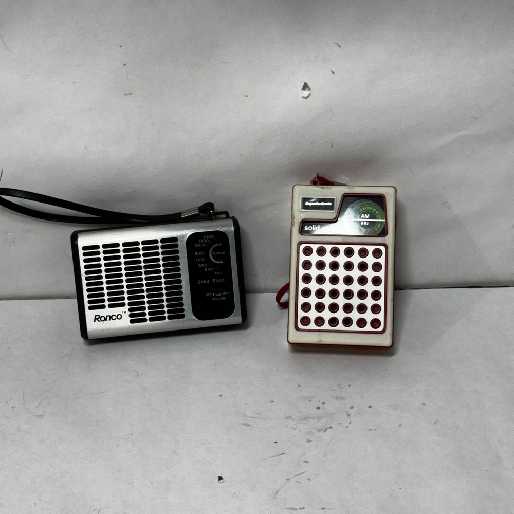 Vintage AM Transistor Radio Microphone Input Ronco ,Superior Sonic untested