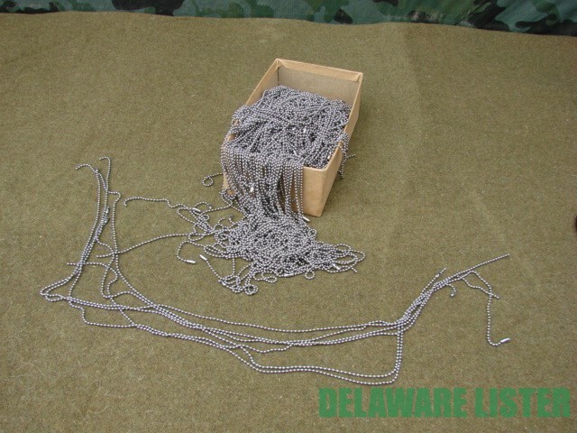 Lot of 50 Dog Chains US Made Military Stainless Steel 24-26" Great for Tags P-38