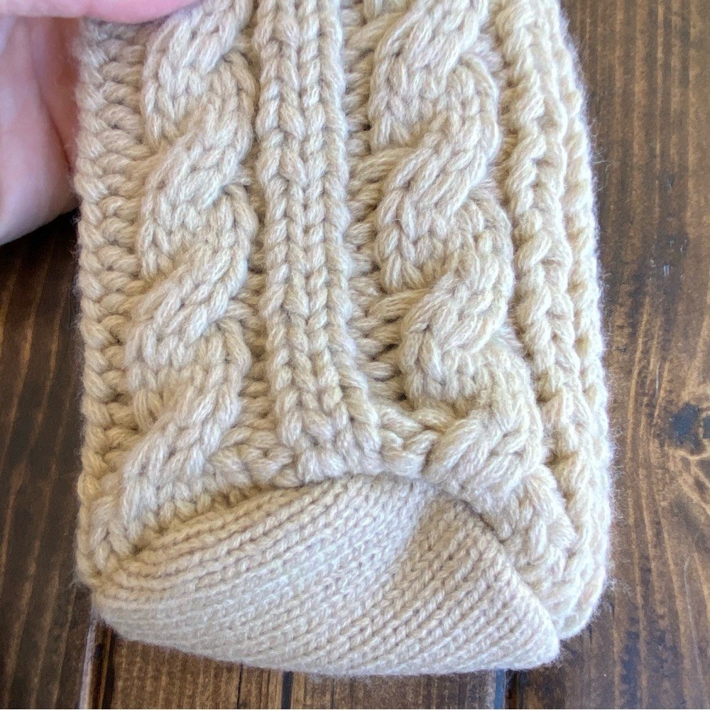 Hand Knit Cable Wine Cozie