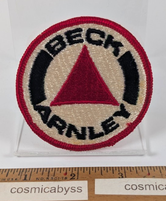 Beck Arnley auto vintage 1960s-70s patch unused