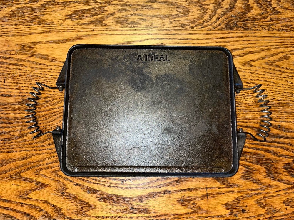 La IDEAL Cast iron  Cookware Double Sided Rectangular Griddle