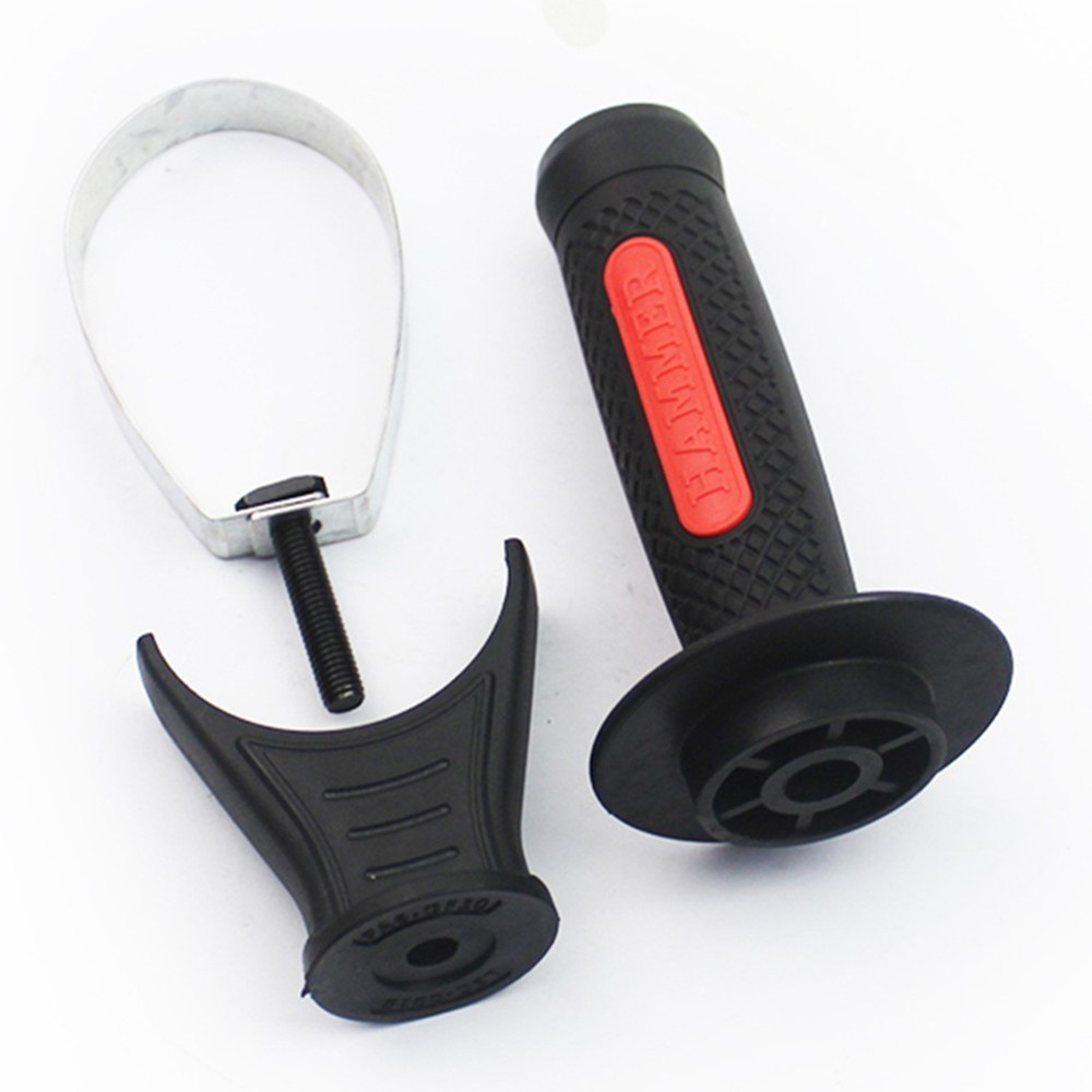 Hammer Drill Handle Non slip Thickened iron ring Removable Adjustable Practical