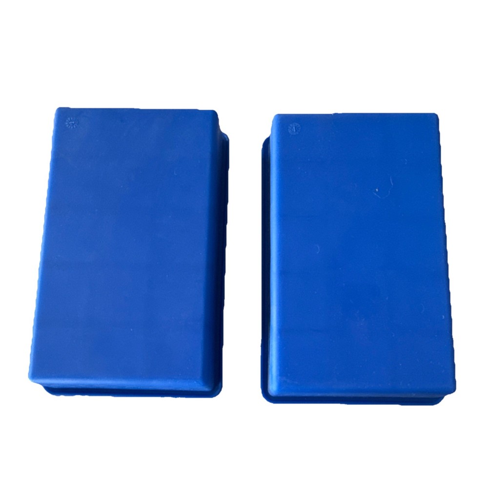 Tevolo Blue Silicone Ice Cube Tray 2 Pack Square Stackable Dishwasher Safe
