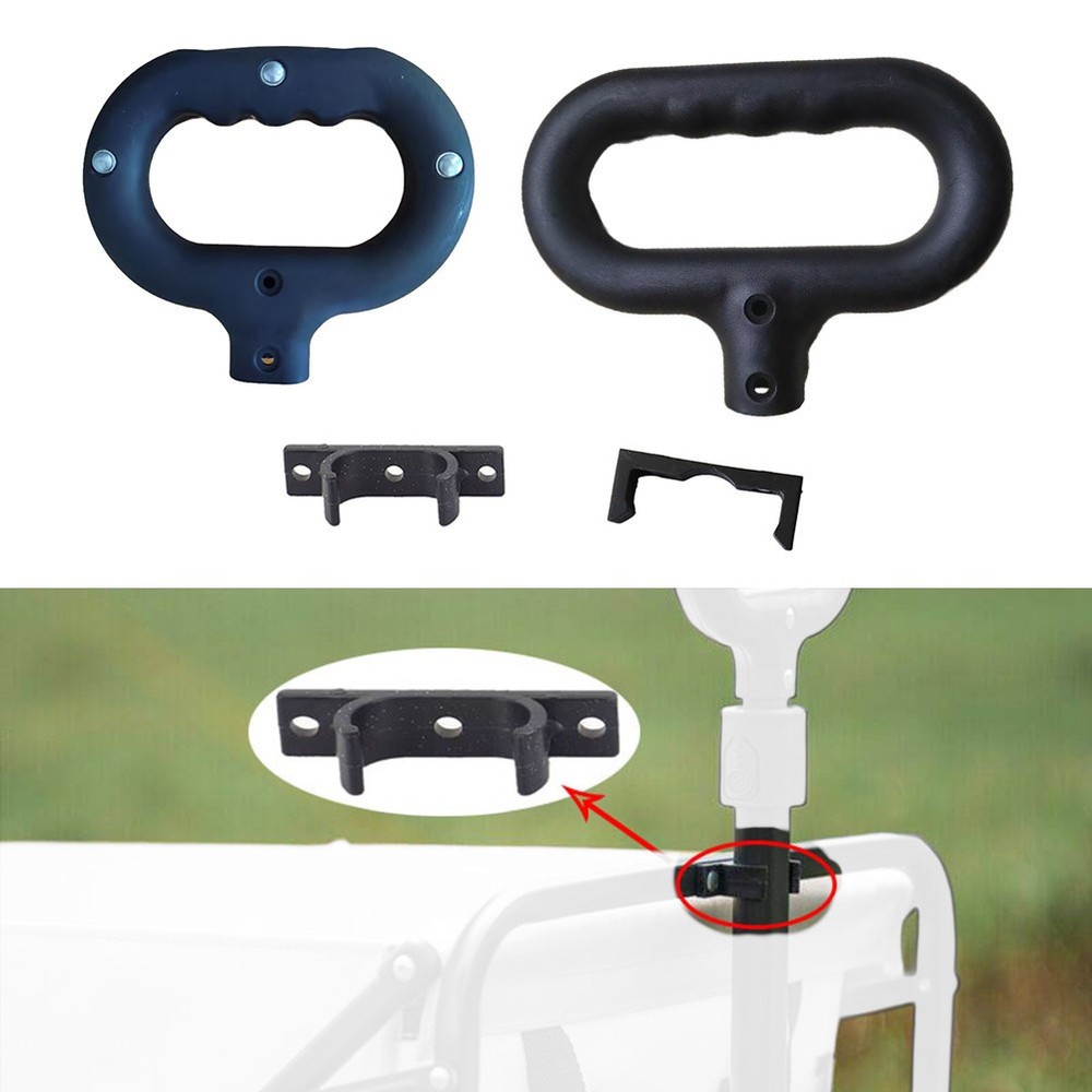 Improved Camping Wagon Cart Handle with Fixed Buckle Secure Attachment