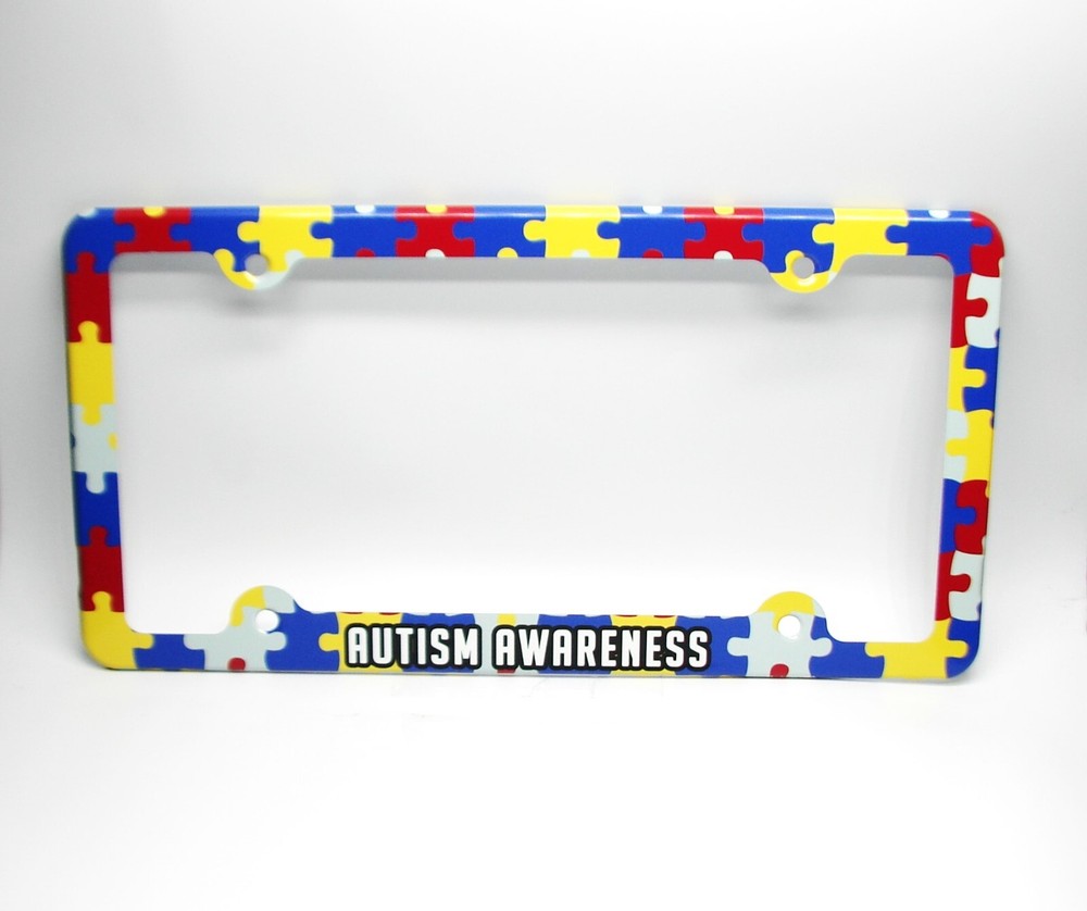AUTISM AWARENESS STANDARD METAL CAR LICENSE PLATE FRAME