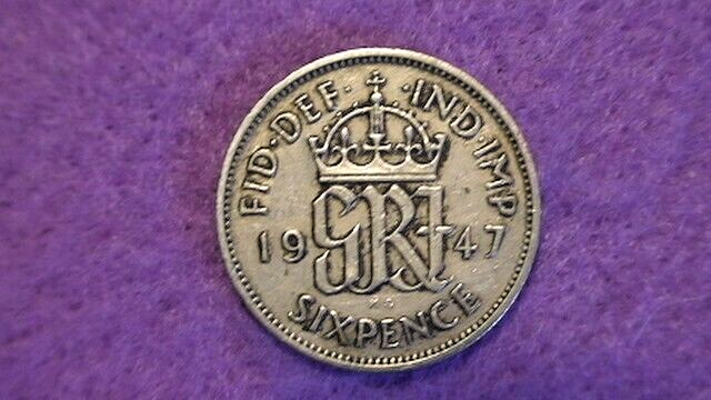 Great Britain 6 Pence 1947, KM#862