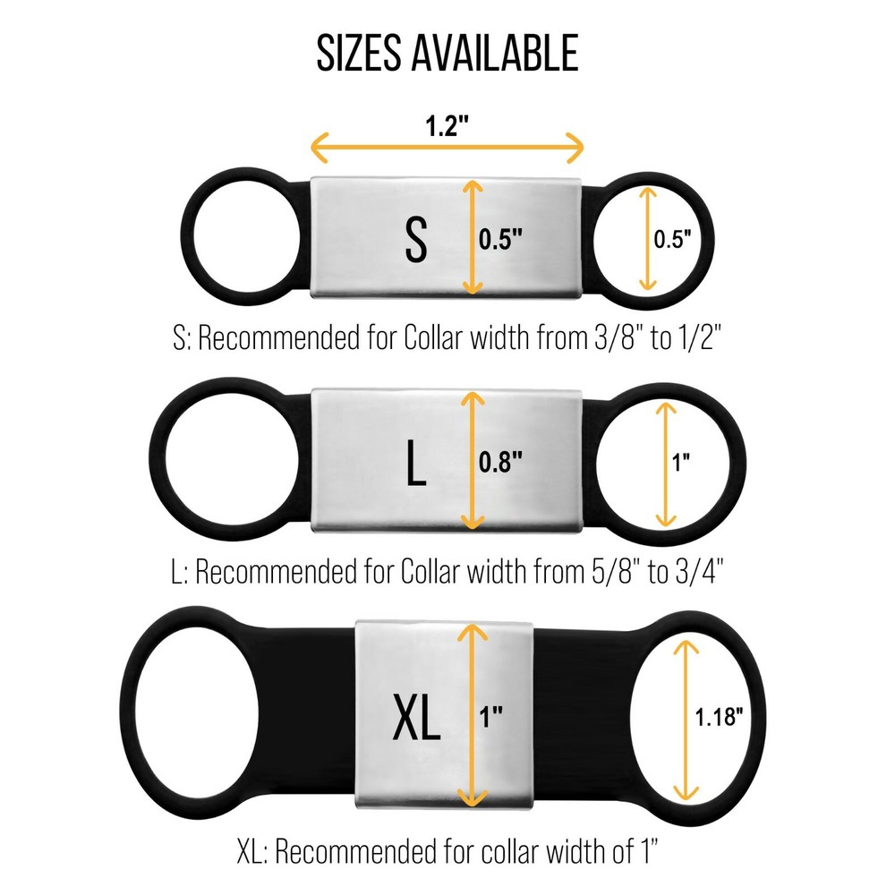 Silent Slide on Pet ID Tags Personalized Dog Cat Engraved Name Custom Collar