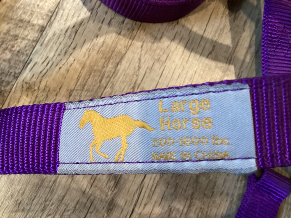 Large Horse Adjustable Halter - Purple