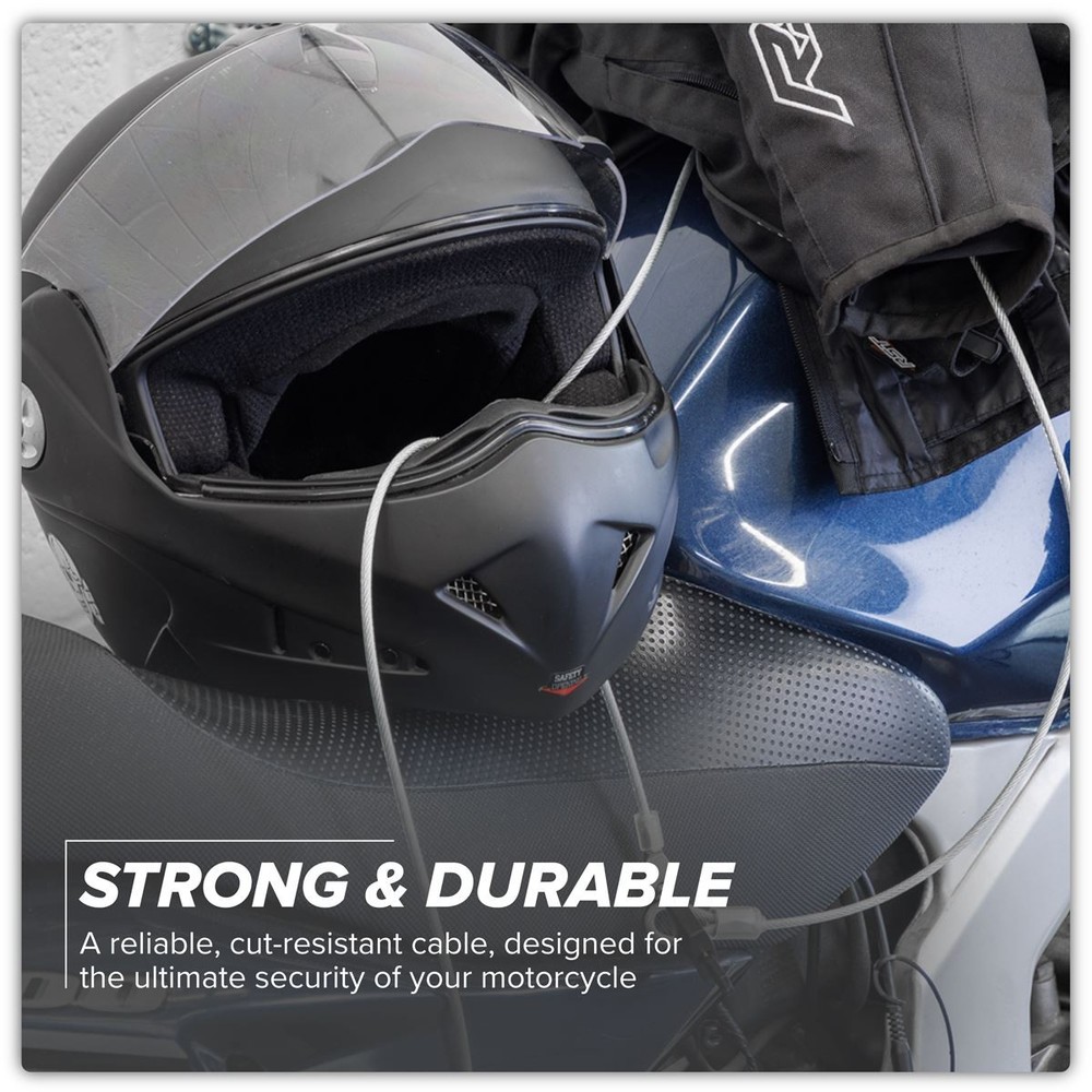 Sealey SHGCL3 Motorcycle Cable Lock 3m-Heavy‑Duty Security Cable