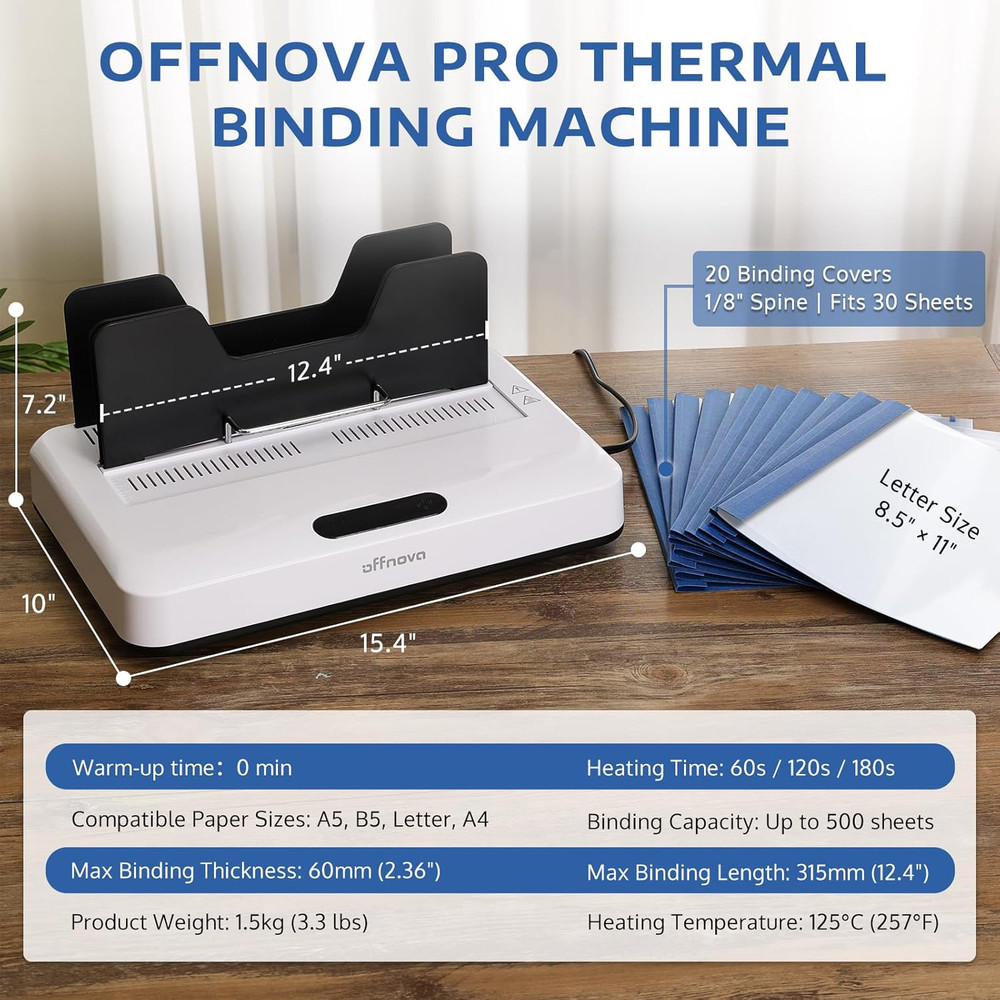 Thermal Binding Machine 500 Sheets Capacity, No Preheat, Air Cooling, Book Binde