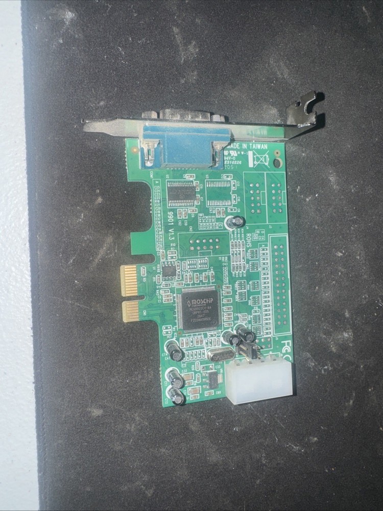 RS232 Serial Adapter Card, PCIe to DB9 Serial Host Controller
