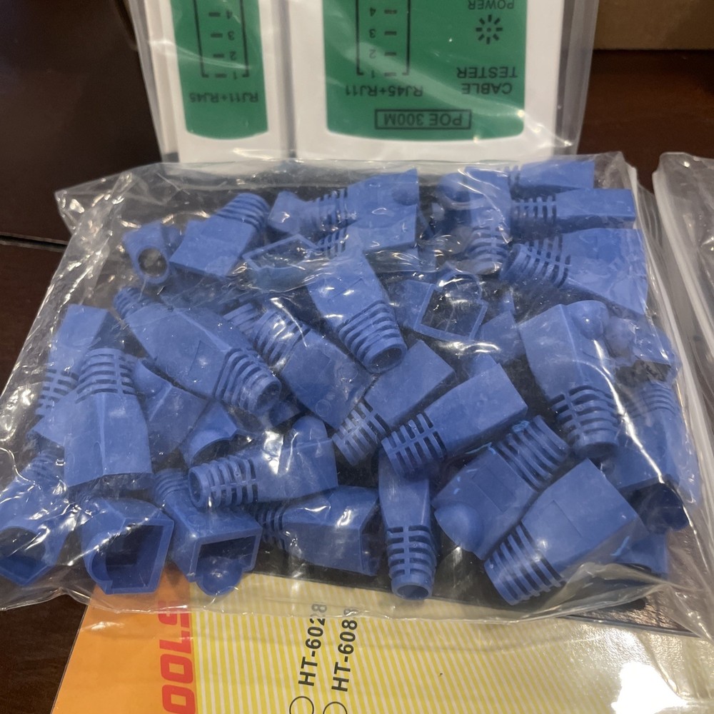 Ergonomic Pass-Through Crimper & Testing Kit for Ethernet Cable Installation