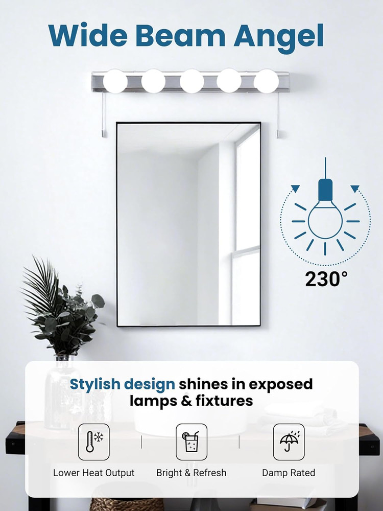 G25 LED Globe Light Bulbs, Vanity Light Bulb for Bathroom 40W Equivalent, 5000K