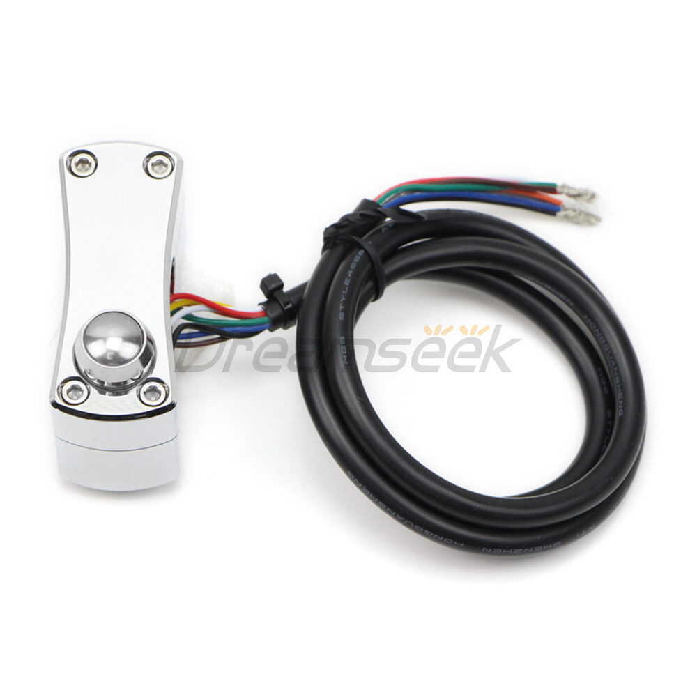 1'' Handlebar Control Switch Button Horn Turn Signal Universal for Harley Chrome