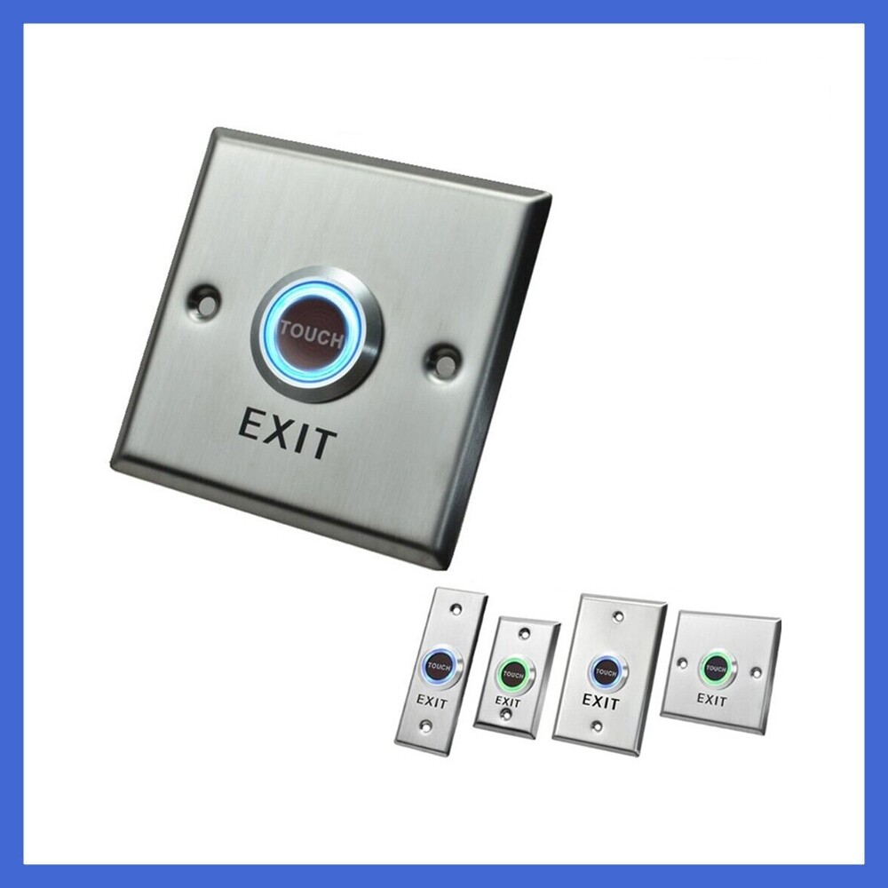 DC12V Stainless Steel Concealed Dual Color LED Touch Access Control Exit Switch