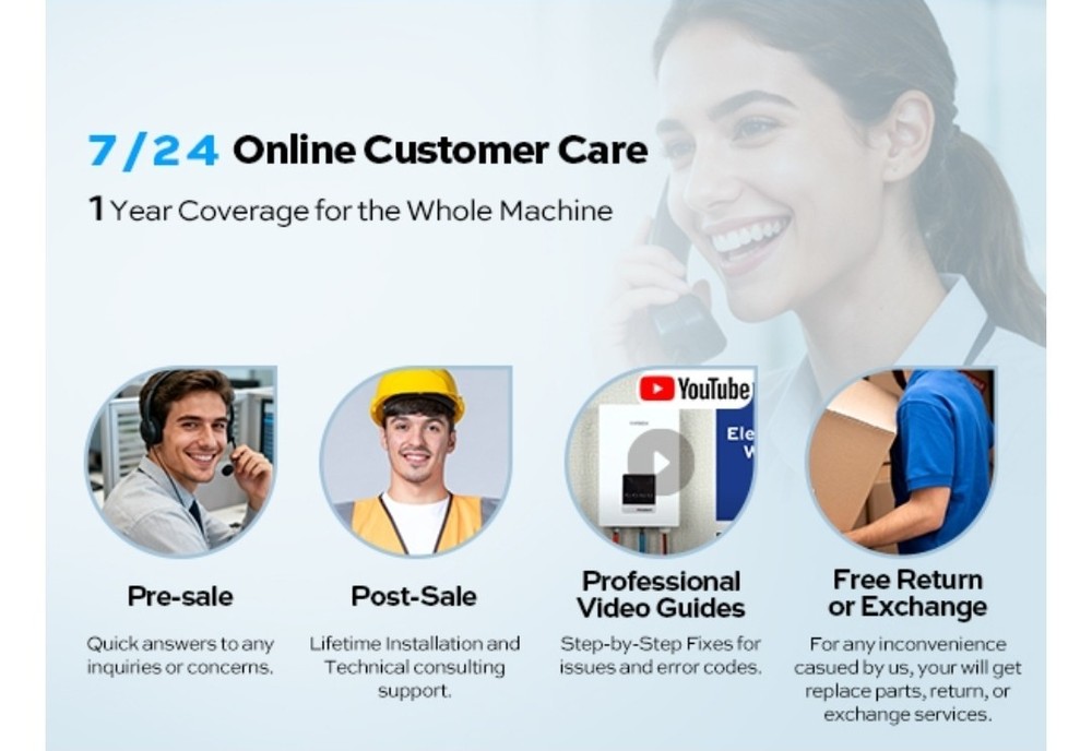 14kW Tankless Water Heater Electric, ORBEK 240 Volt On Demand Instant Hot Wat...