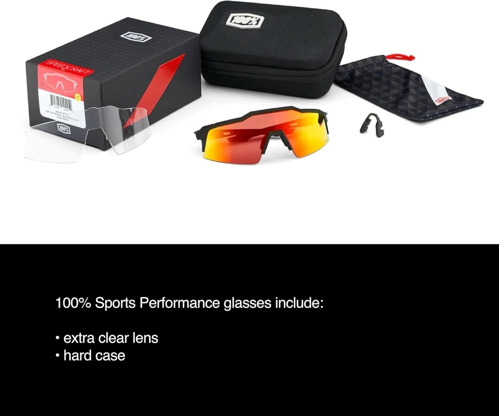 100% Hypercraft Sport Performance Frameless Sunglasses Scratch Resistant Grey