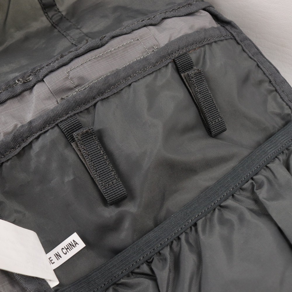 Ascend Backpack Water Resistant Hiking Light Pack Drawstring Folding Gray Nylon