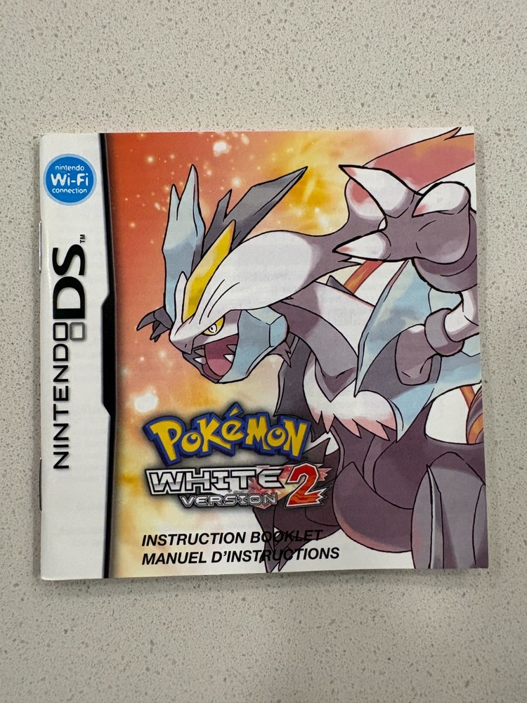 POKEMON WHITE 2 - NINTENDO DS - INSTRUCTION MANUAL AUTHENTIC