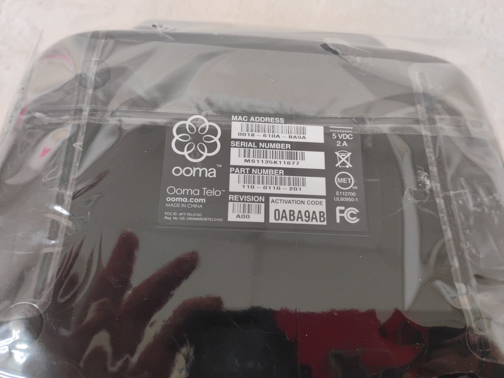 Ooma Telo VoIP Over Internet Protocol Base Station, 110-0110-201