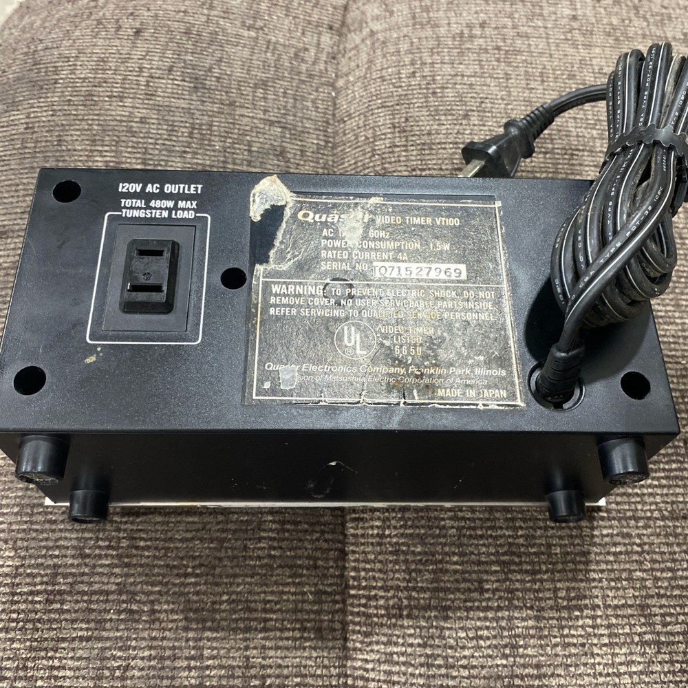 Quasar VIDEO TIMER VT100. Made in JAPAN