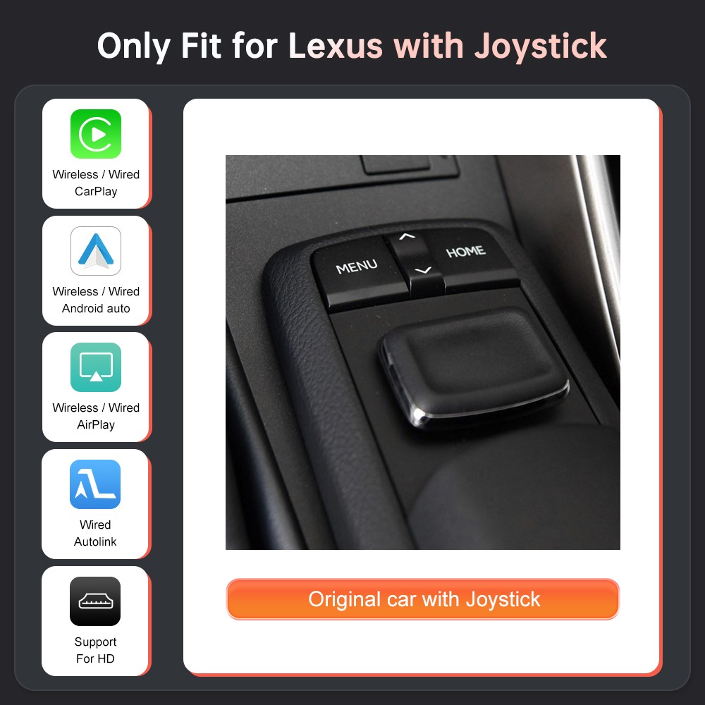 Wireless Carplay Android Auto Module For Lexus ES 2014-2019 Mirror Link AirPlay