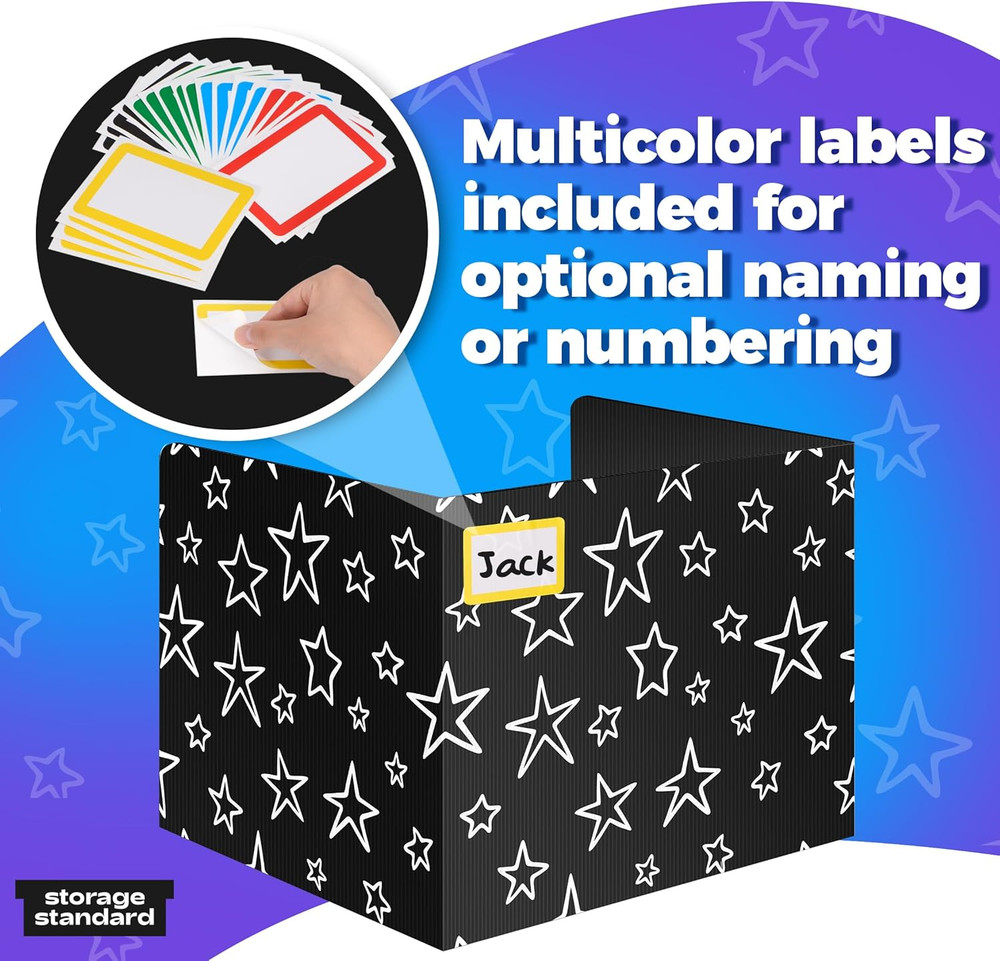 22-Pack Student Desk Dividers - Durable, Waterproof Privacy Shields for Classroo