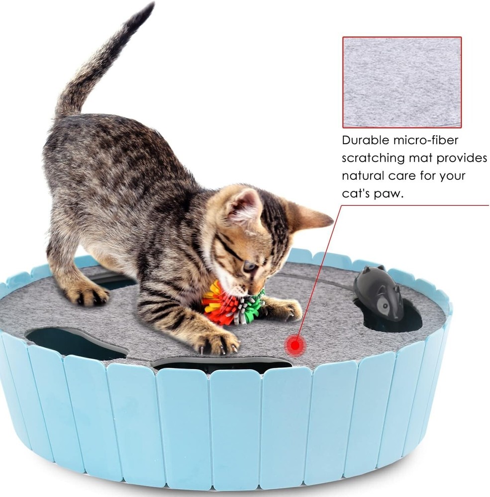 Pawabo Cat Toy with Running Mouse Electric Interactive Motion Automatic Rotating