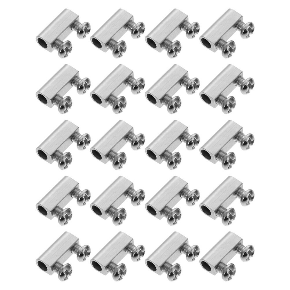 20 Sets Wire Rope Clamps Wire Rope Fixators with Screws cable clips