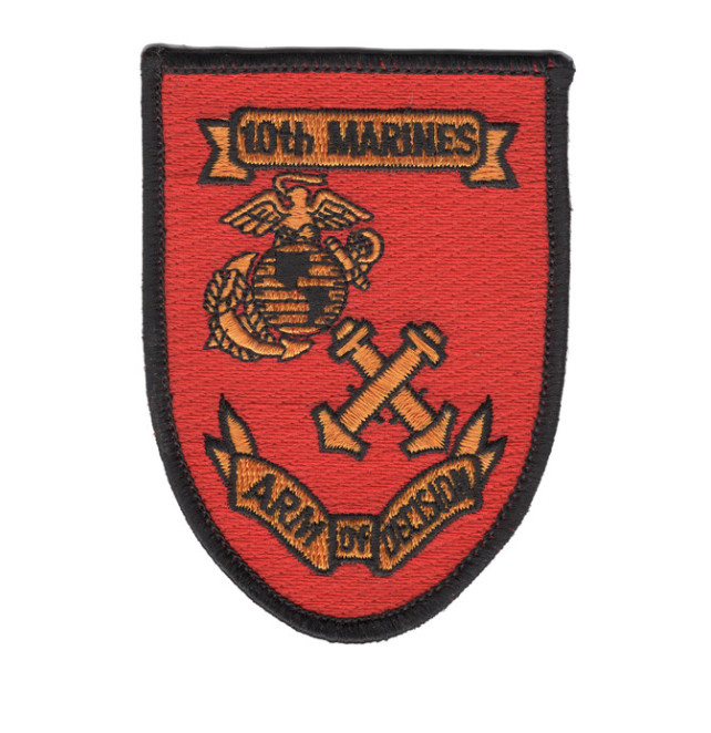 3.5" 10TH MARINE REGIMENT MARINE CORPS EMBROIDERED PATCH