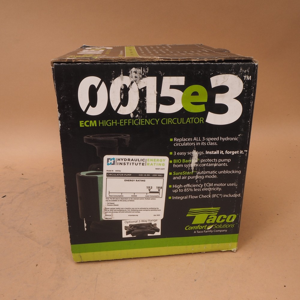 Taco 0015e3-2F2 ECM High-Efficiency Circulator