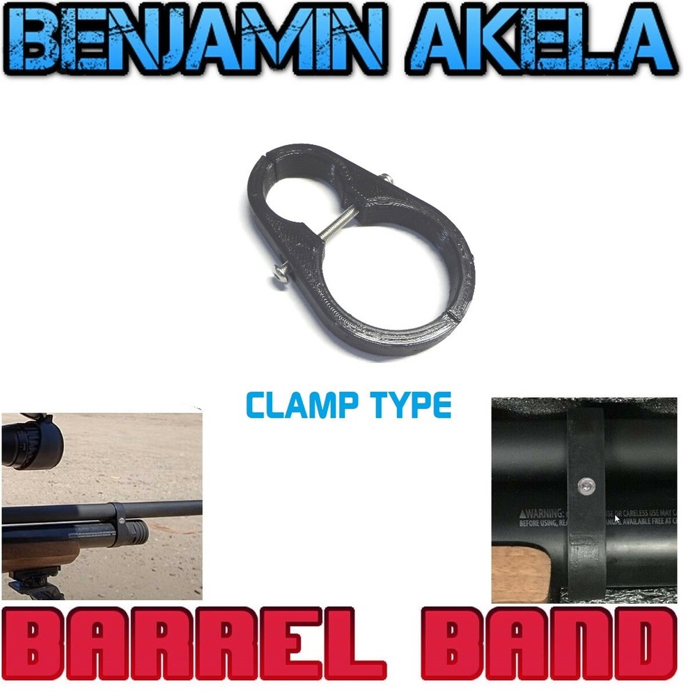 Benjamin akela barrel band mod clamp style with screw and locknut