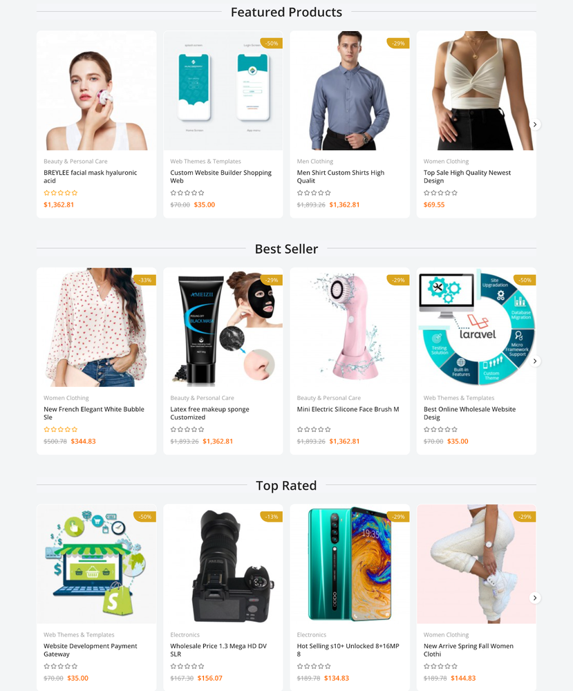 Laravel eCommerce Website & eCommerce CMS with Free 10GB VPS Web Hosting