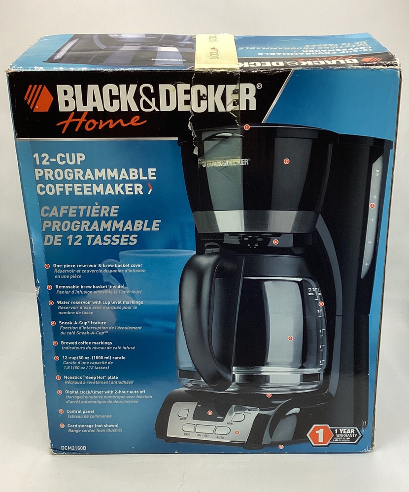 Black & Decker Home DCM2160B 12 Cup Programmable Coffeemaker BRAND NEW