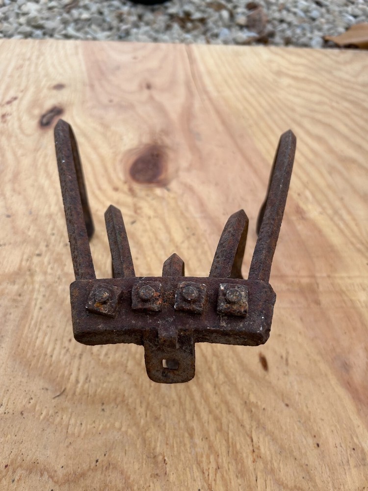Cultivator Rake Head 5 THINES Rusty Rustic no handle Original Vintage Primitive