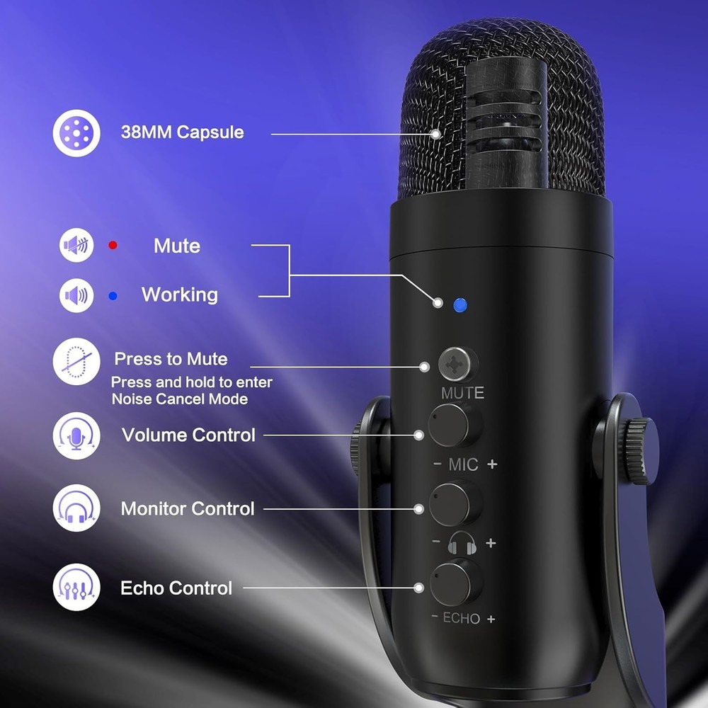 K66 Podcast Microphone: Studio-Quality Audio & Versatile Compatibility