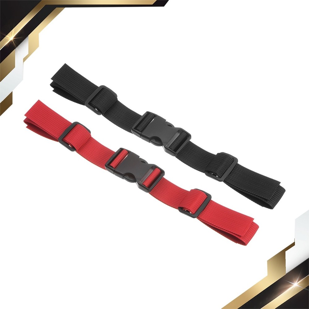 2 x Backpack Chest Strap Set Polyester Webbing Strap with Quick-Release Buckle