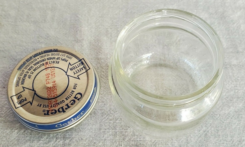 Empty Gerber 2.5 oz Baby Jars
