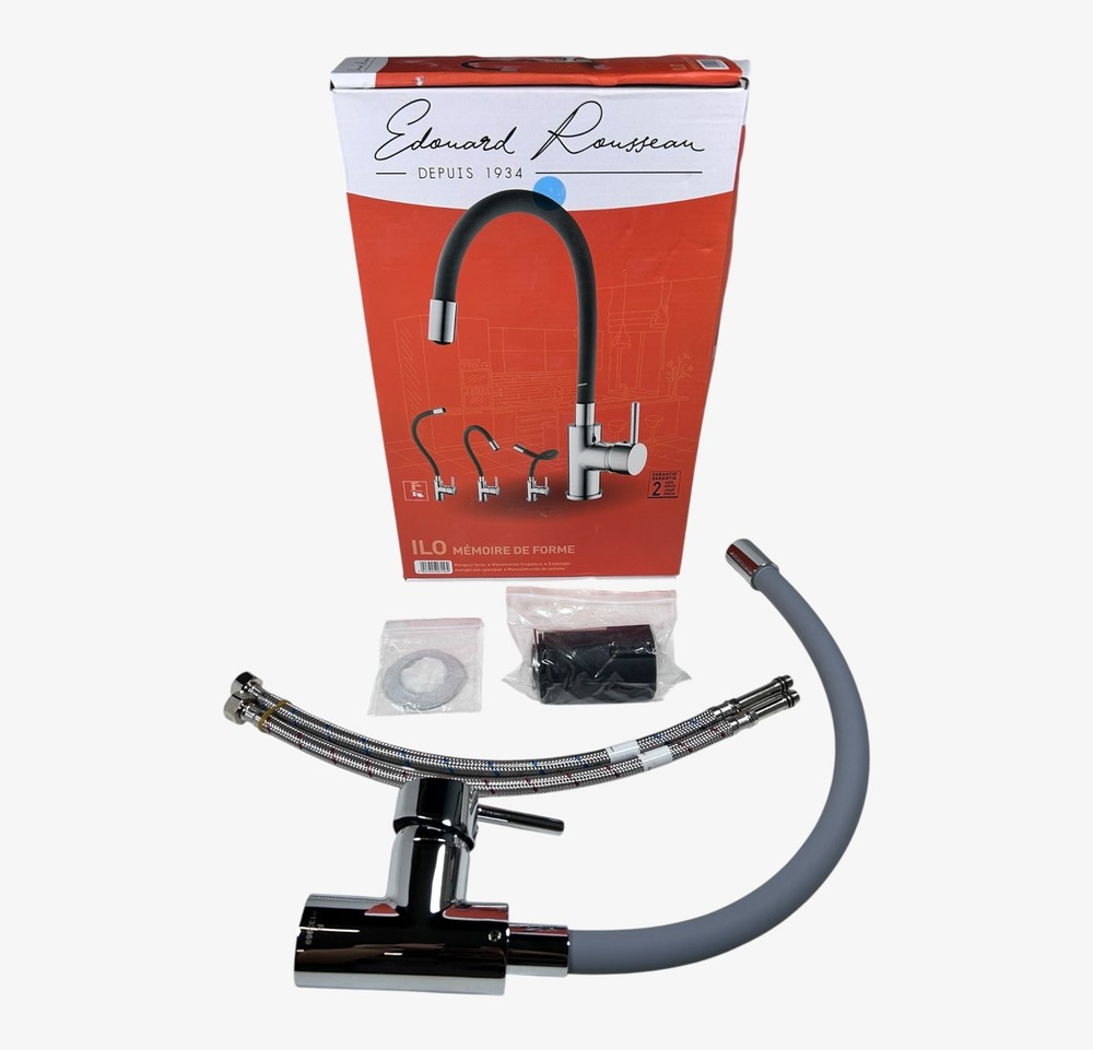 Edouard Rousseau, KOBEN Shape Memory Sink Mixer – Grey / Chrome