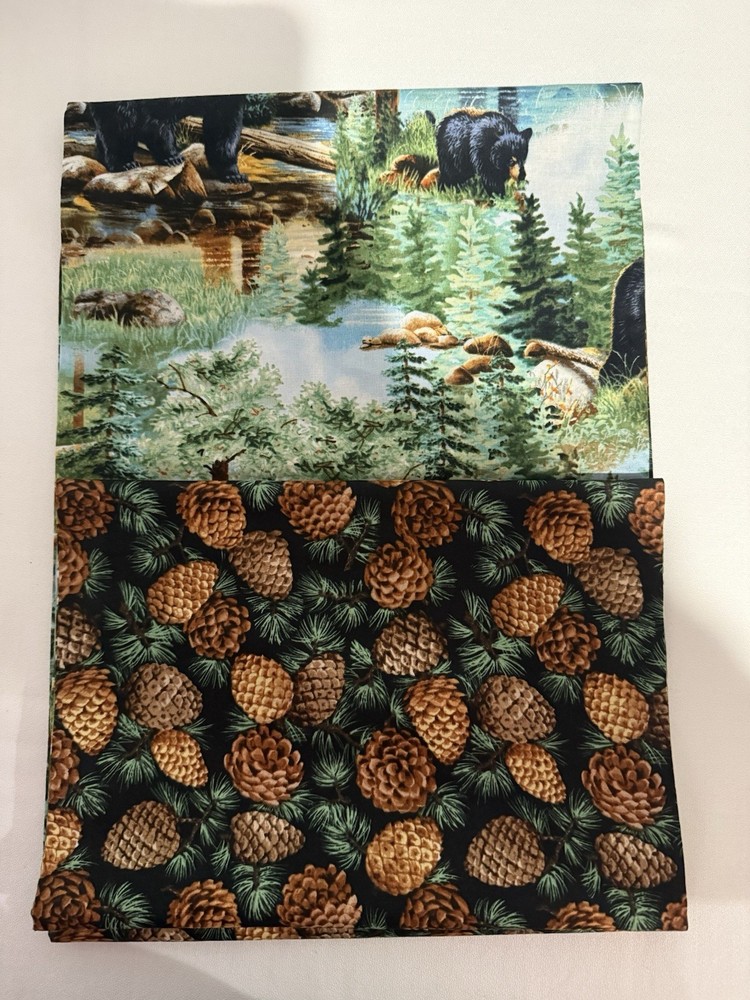 Bears/Pinecones Reversible Table Runner New Handmade 72”