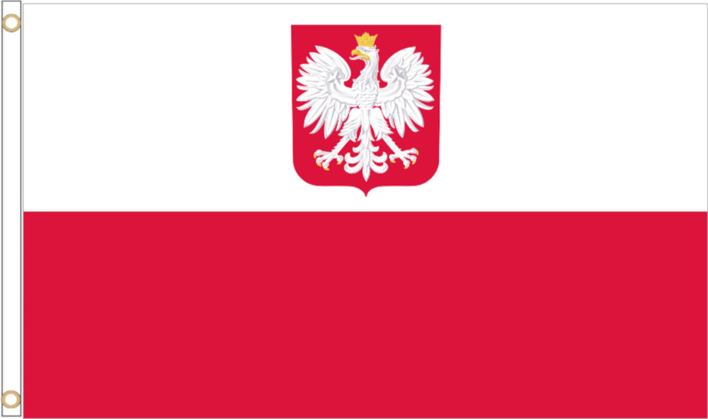 Poland State Eagle Polyester Flag - 8FT X 5FT 240CM X 150CM