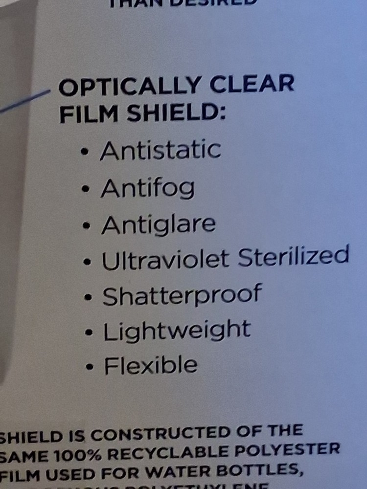 NEW AcuShield Protective Face Shields Package of 24